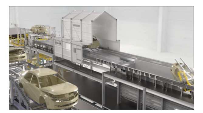 Dürr’s RoDip® M rotational process for pretreatment and cathodic electrocoating.